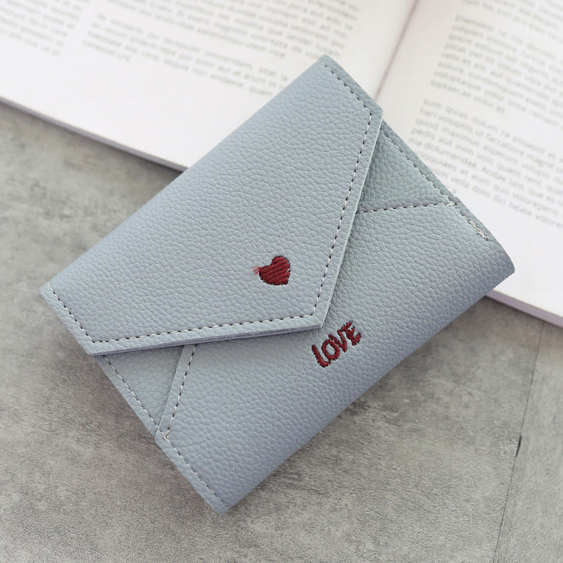 Card Holder Love Ultra-thin Simple Leather Coin Purse