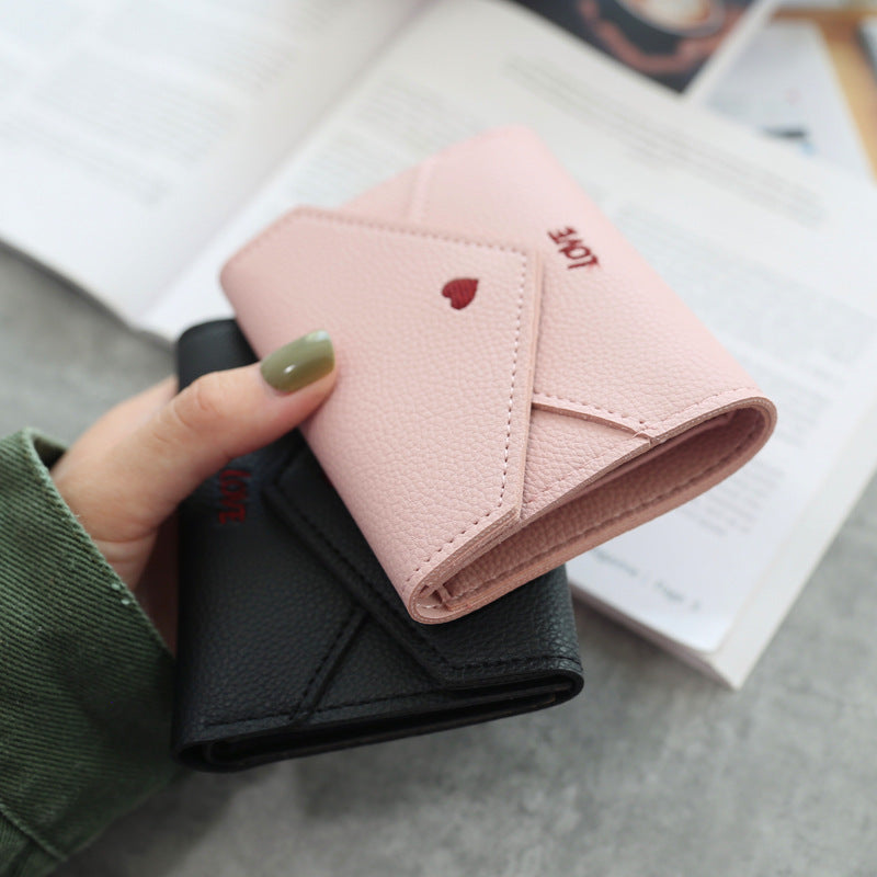 Card Holder Love Ultra-thin Simple Leather Coin Purse