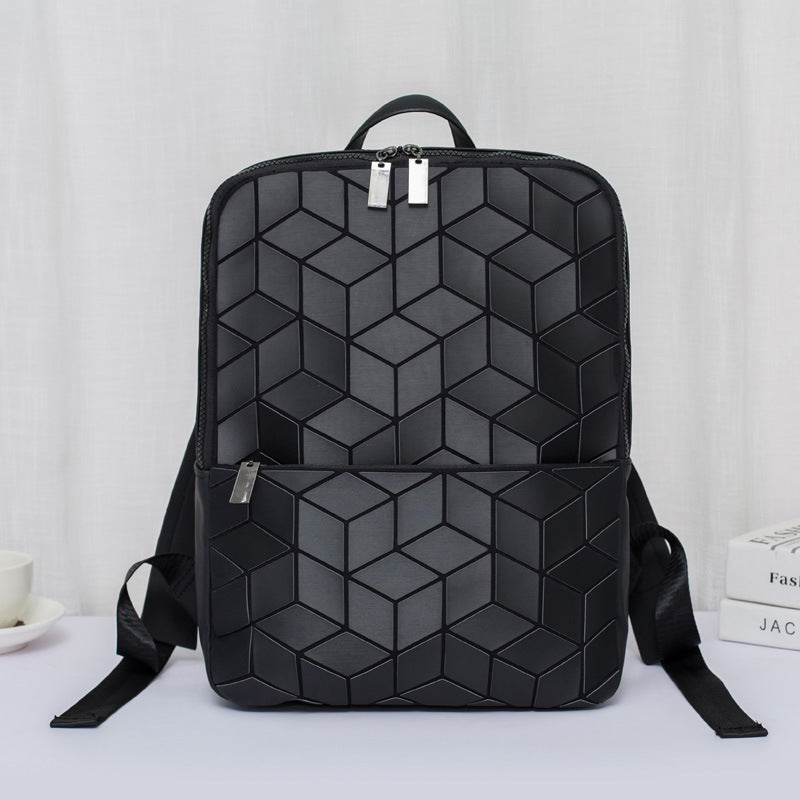 Geometric Diamond Backpack Men And Women Computer Backpack