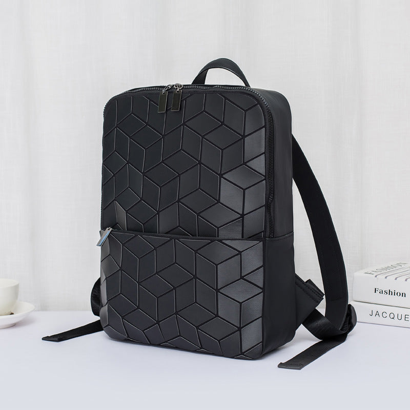 Geometric Diamond Backpack Men And Women Computer Backpack