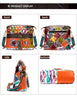 Retro Handbags Cowhide Stitching One-shoulder Messenger Bag Color Flowers Ladies Bag Casual Leather Bag