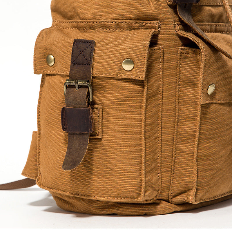 Seven-color Cotton Retro Men's Rucksack Outdoor Travel Bag