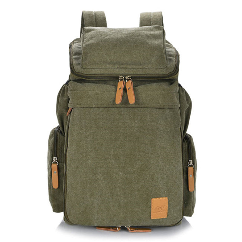 Canvas Backpack Male College Style Large-capacity Student School Bag