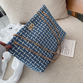 Fashion Simple One-shoulder Woolen Tote Bag