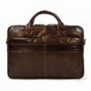 Vintage Men's Briefcase Genuine Leather Business Commuter Bag Crazy Horse Leather