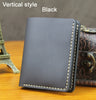 Handmade Vintage Crazy horse Genuine Leather Wallet Men Wallet Leather engrave Short Wallet Men Purse Male Money Clips Money bag