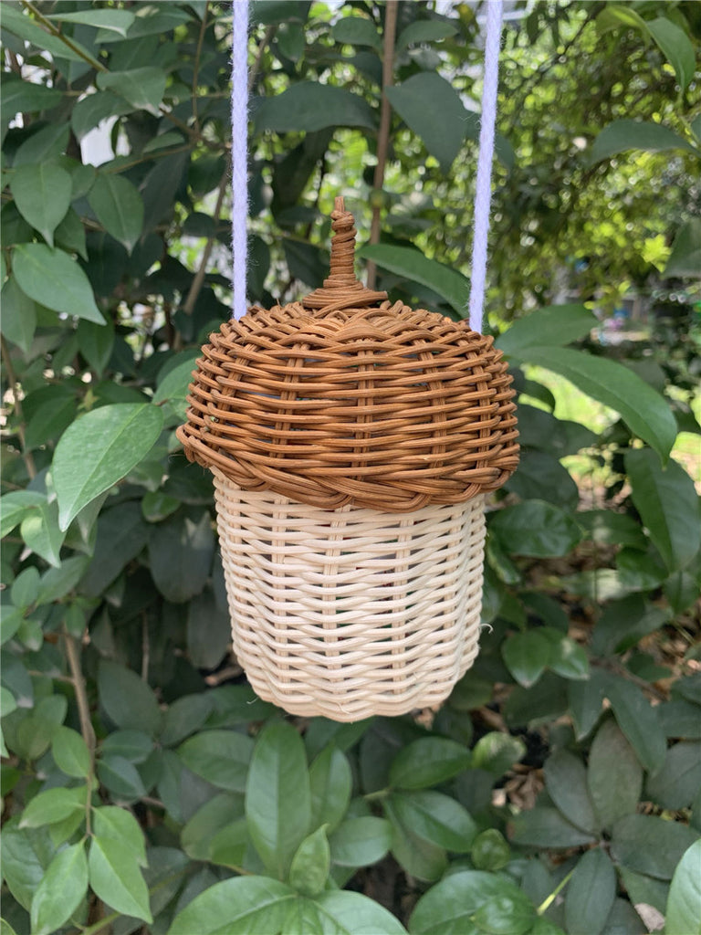 Small Back Basket Girls' Bag All-match Children's Backpack Rattan Bag