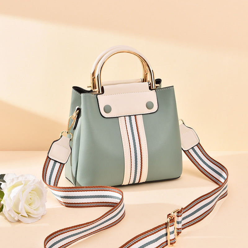 Three-layer contrast handbag