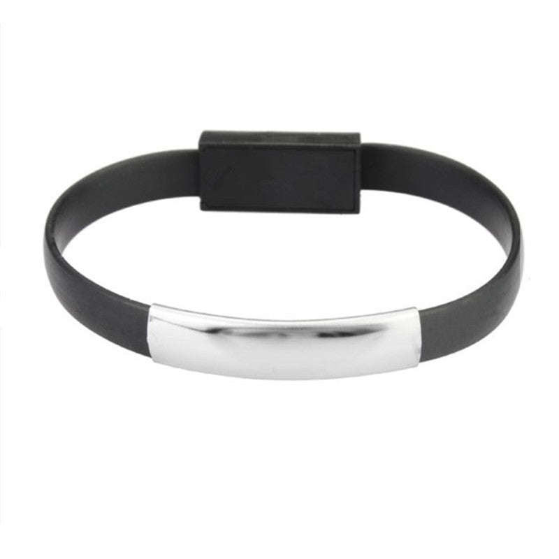 Bracelet data cable USB silicone charging short cable