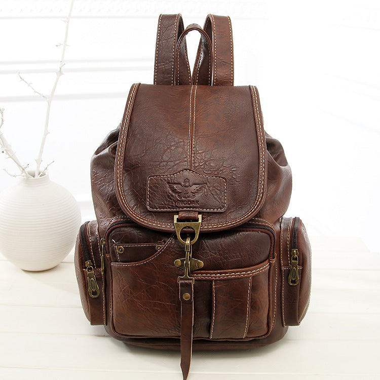 Retro shoulder bag female 2021 new female bag fashion trend hook women's backpack student bag