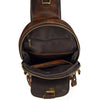 Men's Leather Head Leather One Shoulder Messenger Bag Leisure Chest Bag