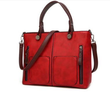 Vintage PU Shoulder Bag Female Causal Totes