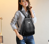 Soft leather woven backpack