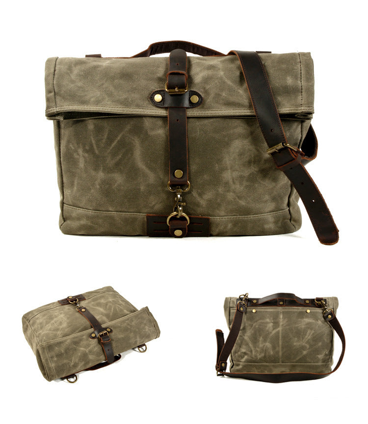 Men's canvas shoulder bag