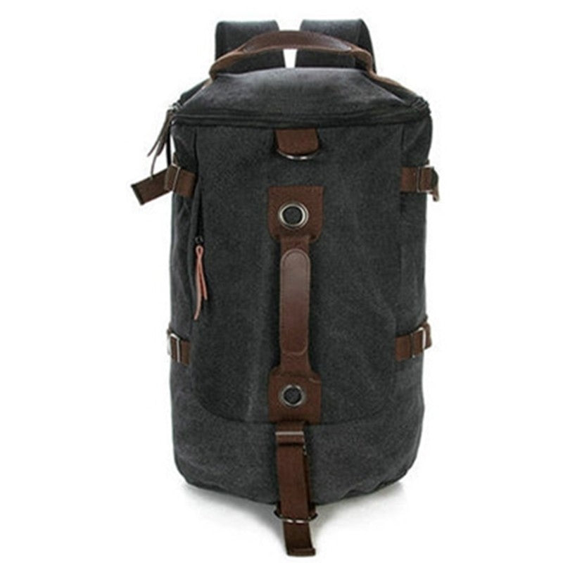 Large Capacity Travel Mountaineering Canvas Bucket Shoulder Backpack Bags