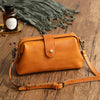 Vegetable Tanned Cowhide Small Mouth Gold Shoulder Bag Goddess All-Match