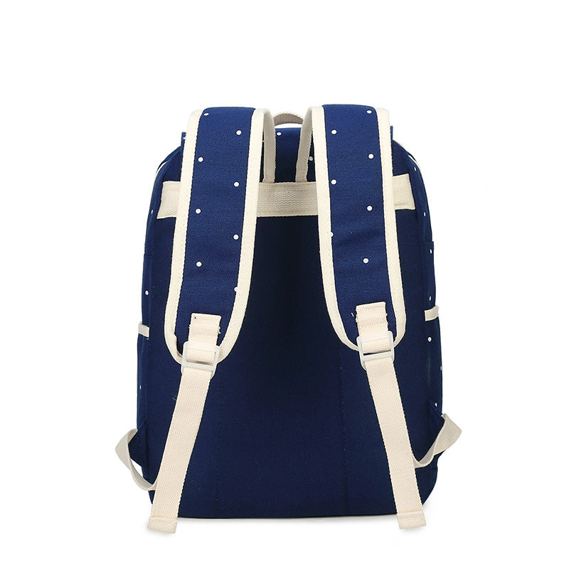 Canvas Print Polka Dot Backpack