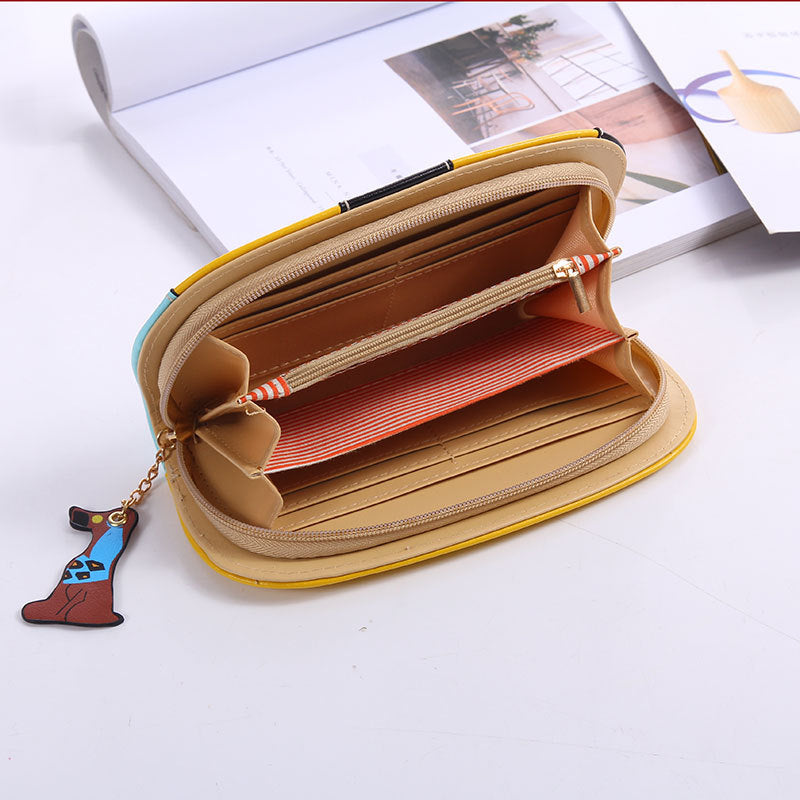 Long stylish clutch purse for ladies