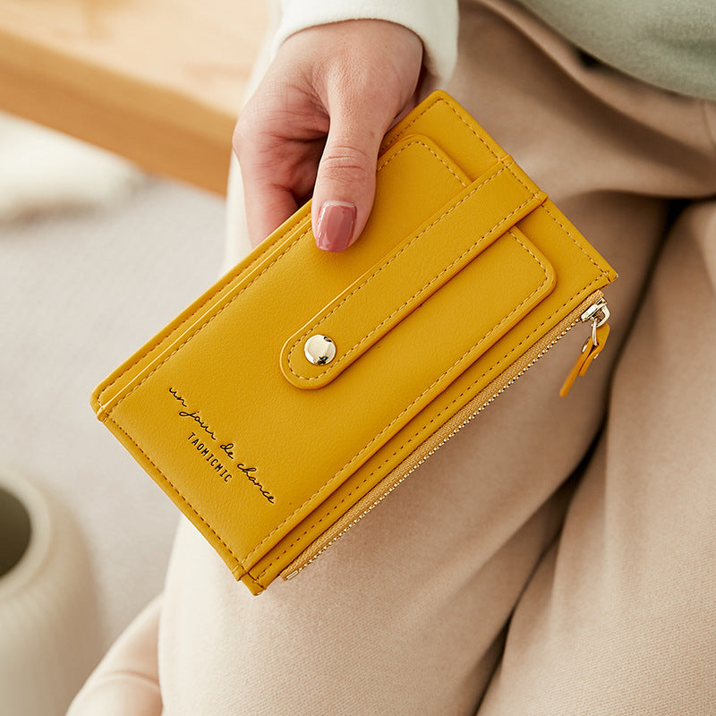 Anti-Demagnetization Double Zipper Ultra-Thin Wallet