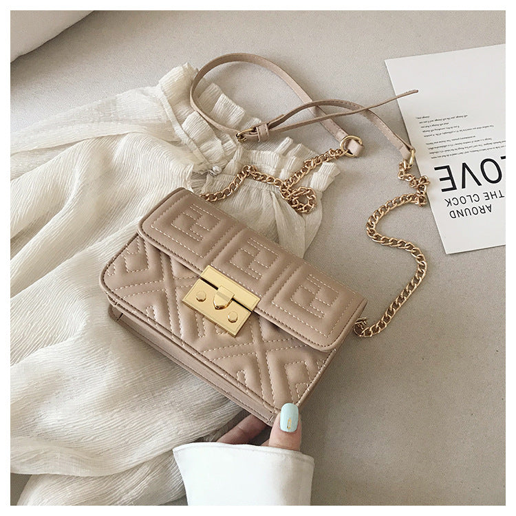 Korean version of Lingge chain small square bag