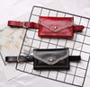 Wild rivet two-layer cowhide leather belt bag