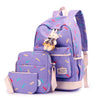 Artistic canvas female four-piece school bag