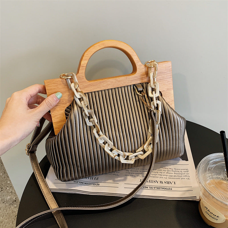 Striped Shoulder Bag Simple Messenger Bag