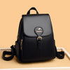 Soft Leather Schoolbag Large Capacity Women's Backpack