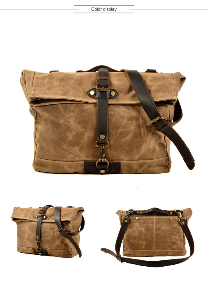 Men's canvas shoulder bag