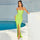 Solid color nightclub evening dress