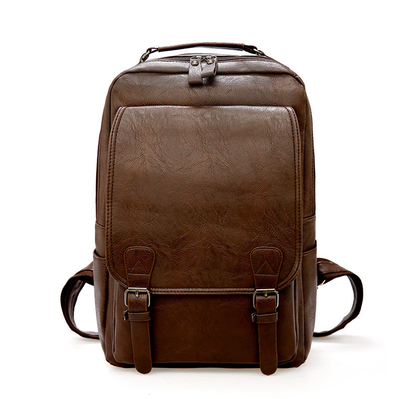 Pu backpack male large bag