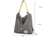 Women's large capacity canvas shoulder bag