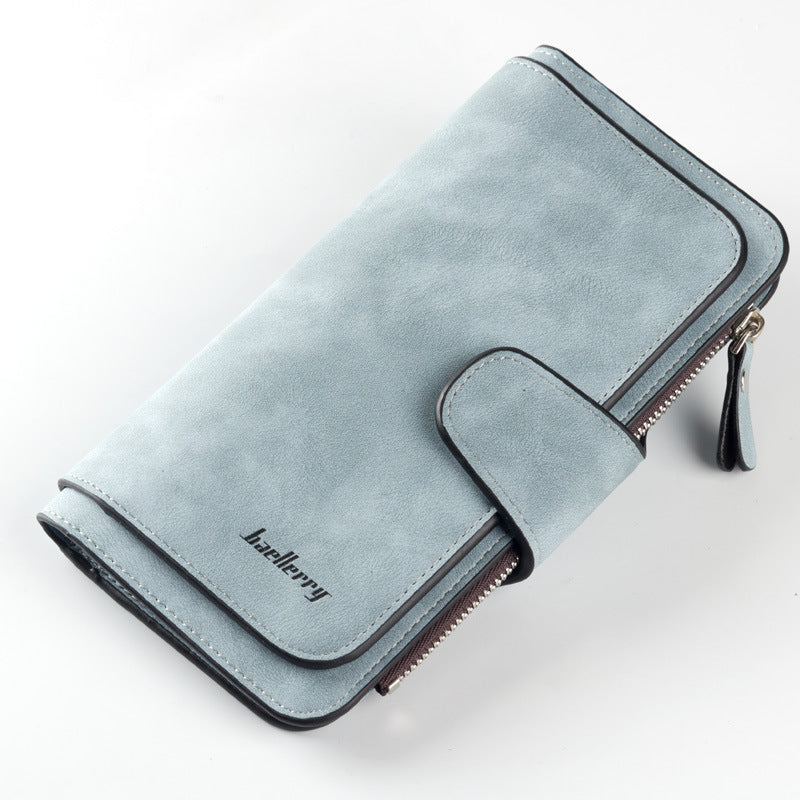 Long buckle ladies wallet clutch