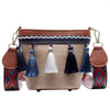 Ladies straw woven shoulder bag bucket bag