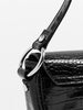 Niche Design Half-moon Textured Underarm Single Shoulder Saddle Bag