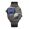 Personality Dual Time Zone Quartz Men's Watch Belt