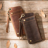 Genuine Leather Large Capacity Zipper Phone Bag