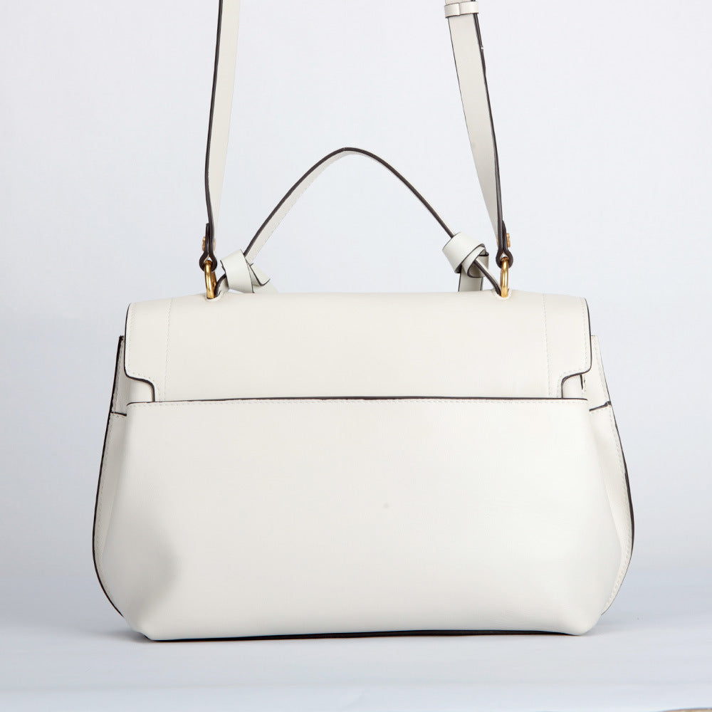 Genuine Leather Clamshell Handbags 2021 Summer New Simple