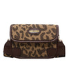 Letter Wide Shoulder Strap Leopard Print Fashion Small Square Bag