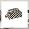 Chessboard Vanity Bag For Women Retro Large Capacity