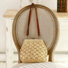 Fashion retro brass buckle shoulder woven bag shell crochet Messenger bag grass beach bag leisure package