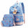 Artistic canvas female four-piece school bag