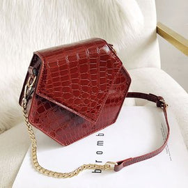 Wild oblique cross chain small square bag