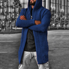 Men Fashion Solid Color Hooded Cardigan Knitwear