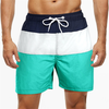 Men Fashion Color Blocking Patchwork Loose Beach Shorts