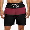 Men Fashion Color Blocking Patchwork Loose Beach Shorts