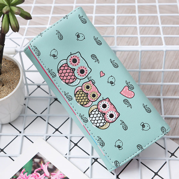 Cute cartoon owl clutch