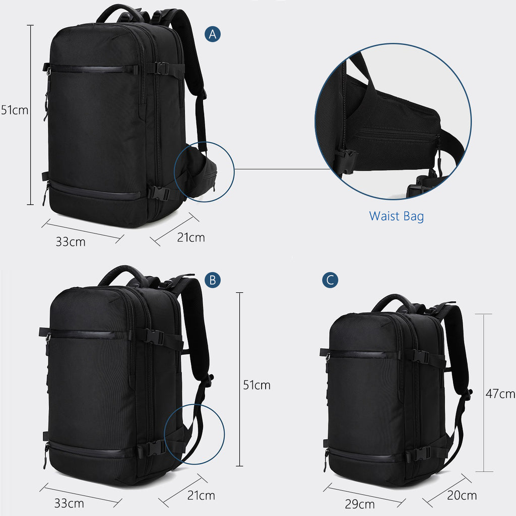 Outdoor multi-function usb backpack male