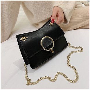 Fashion lock chain small square bag