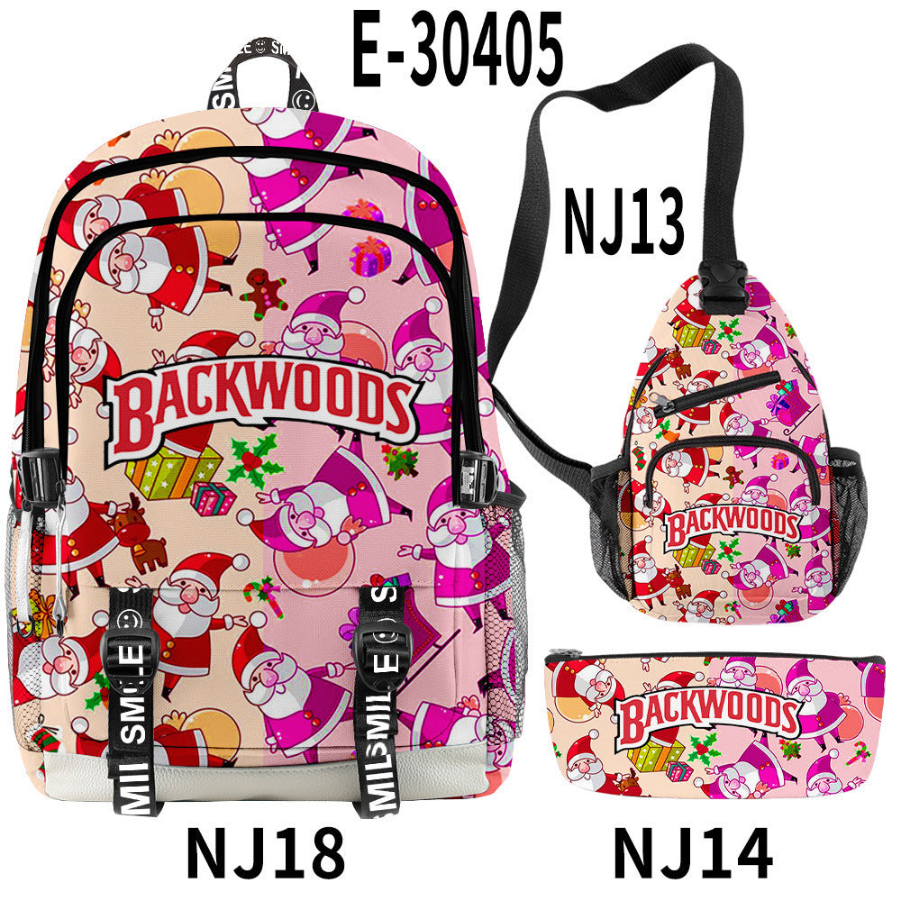 Printed Surrounding Men And Women Cool And Simple Backpack Set